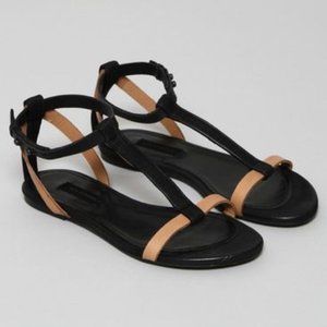 Won Hundred Hold Black and Nude Sandals 6